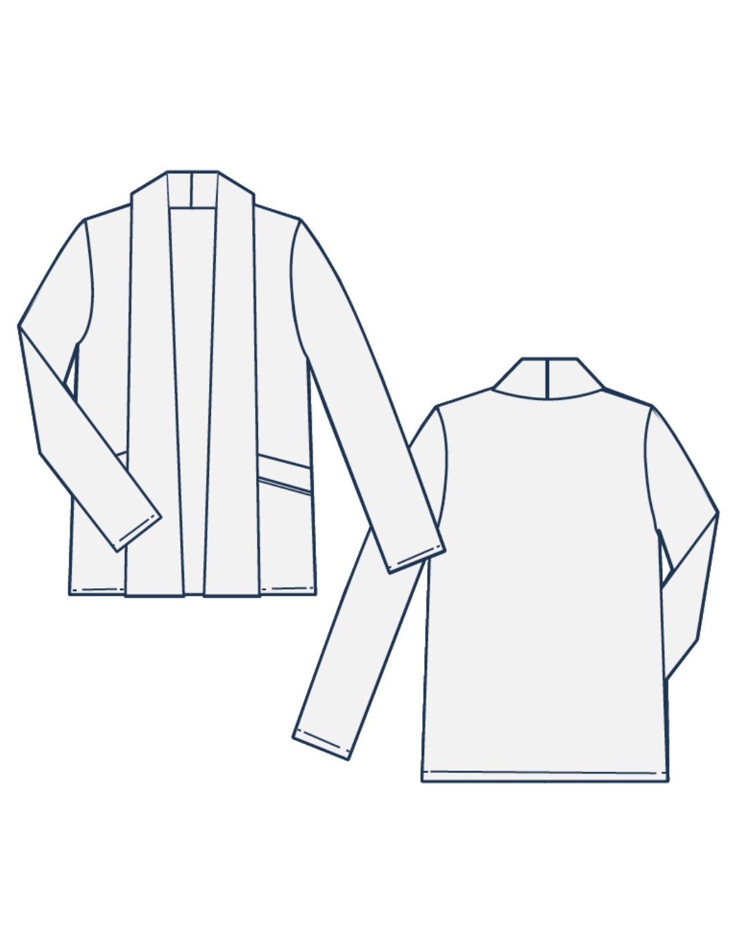 Patron couture PDF - Gilets - Elisabeth - femme (A4, A0, VP) – Image 4