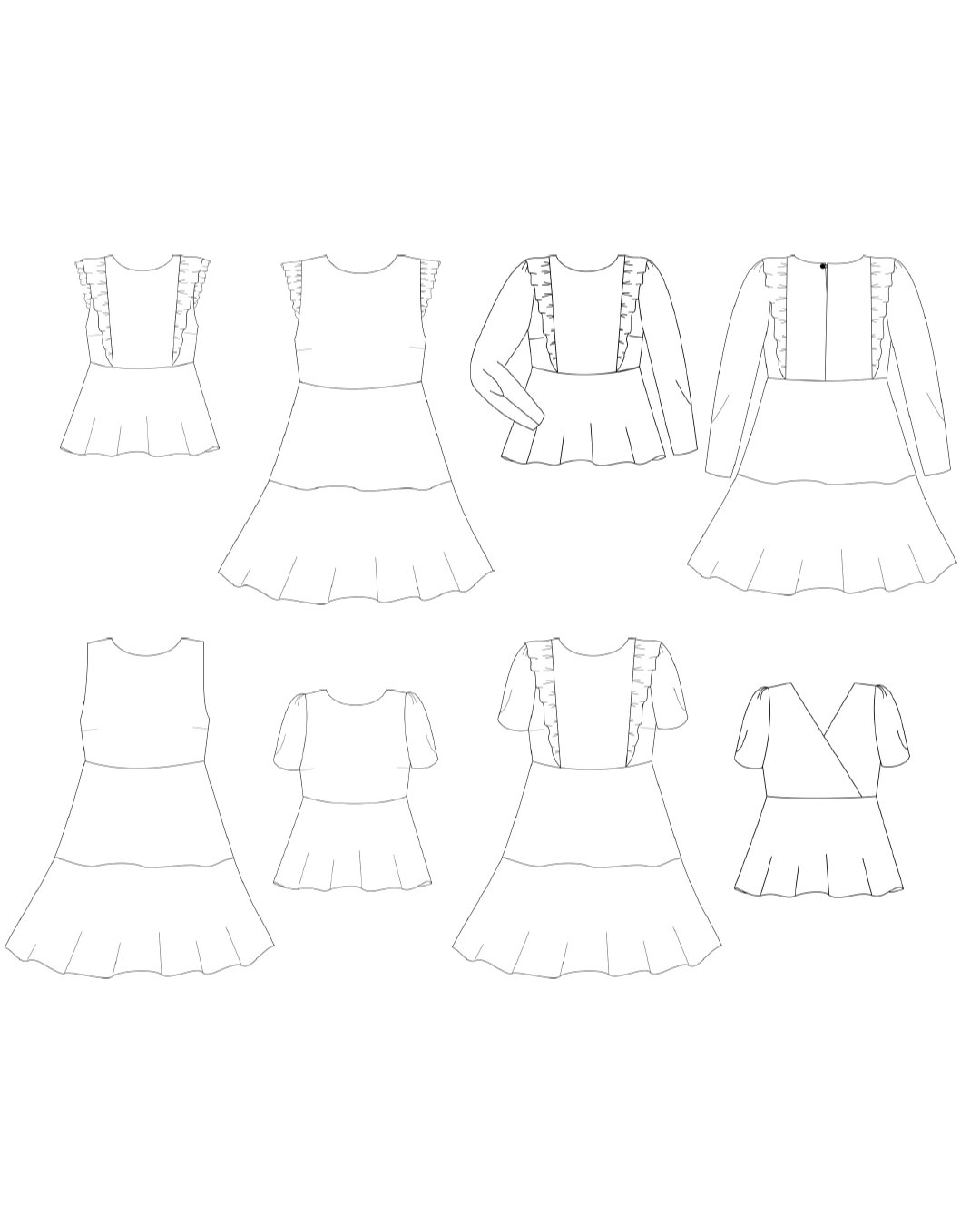 Patron couture PDF - Blouses Robes - Chavire - femme (A4, A0, US Letter) – Image 7