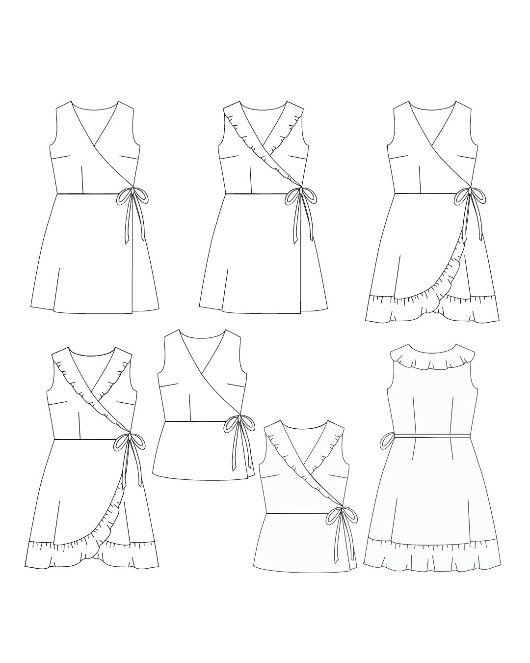 Patron couture PDF - Blouses Robes - Iris - femme (A4, A0, US Letter) – Image 6