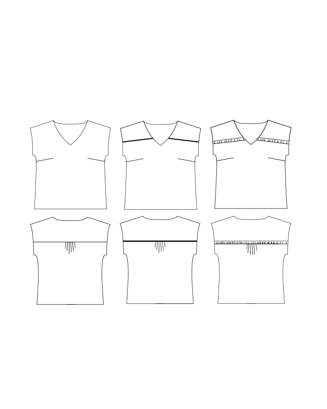 Patron couture PDF - Blouses à manches courtes - Lavande - femme (A4, A0, US Letter) – Image 5