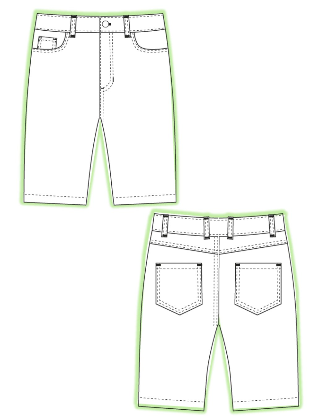 Patron couture PDF - Shorts - Pai - homme (A4, A0, US Letter, VP) – Image 7