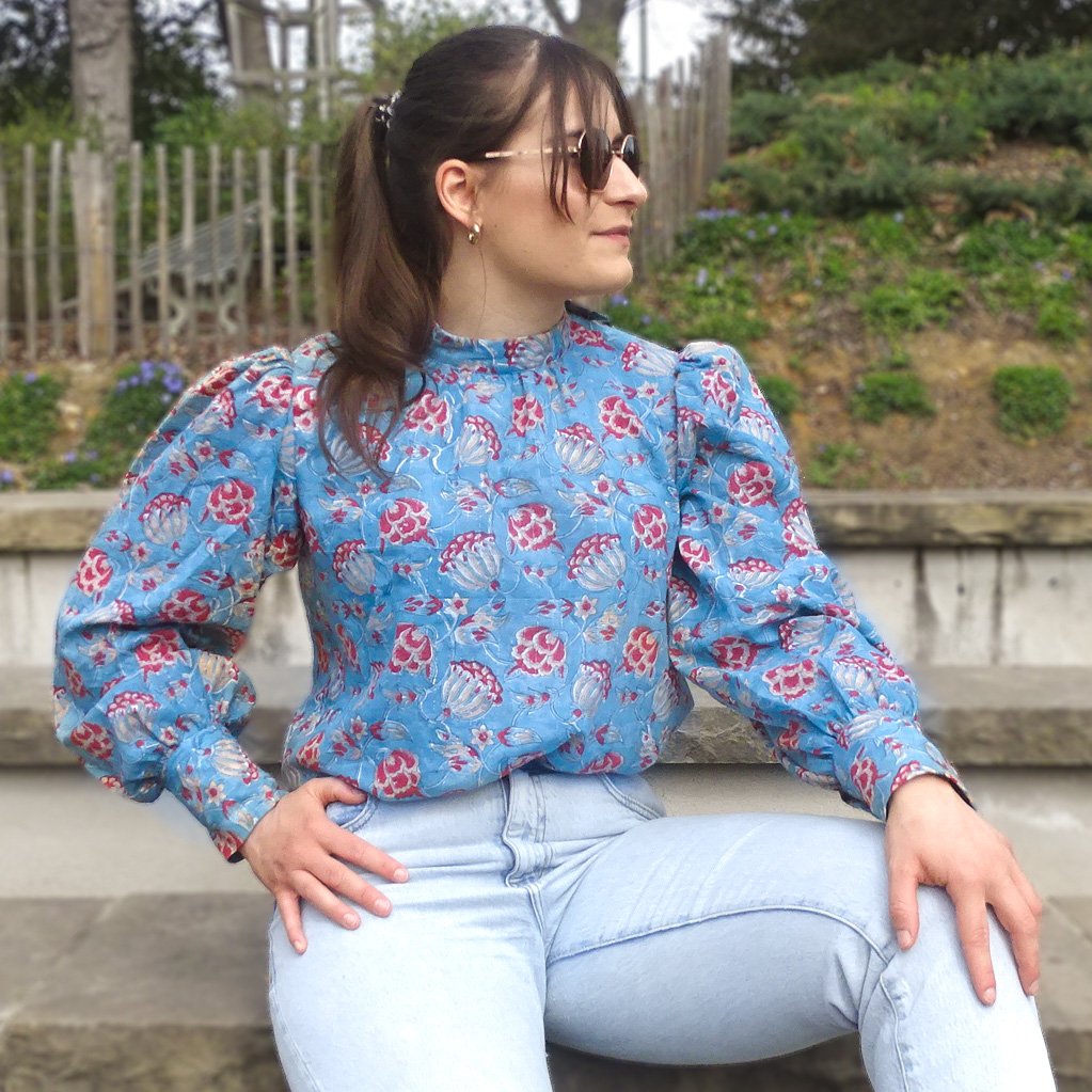Patron couture PDF - Blouse à manches bouffantes - Amy - femme (A0, A4, US Letter, VP)