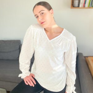 Patron couture PDF - Blouse à col V - Aria - femme (A4, A0)