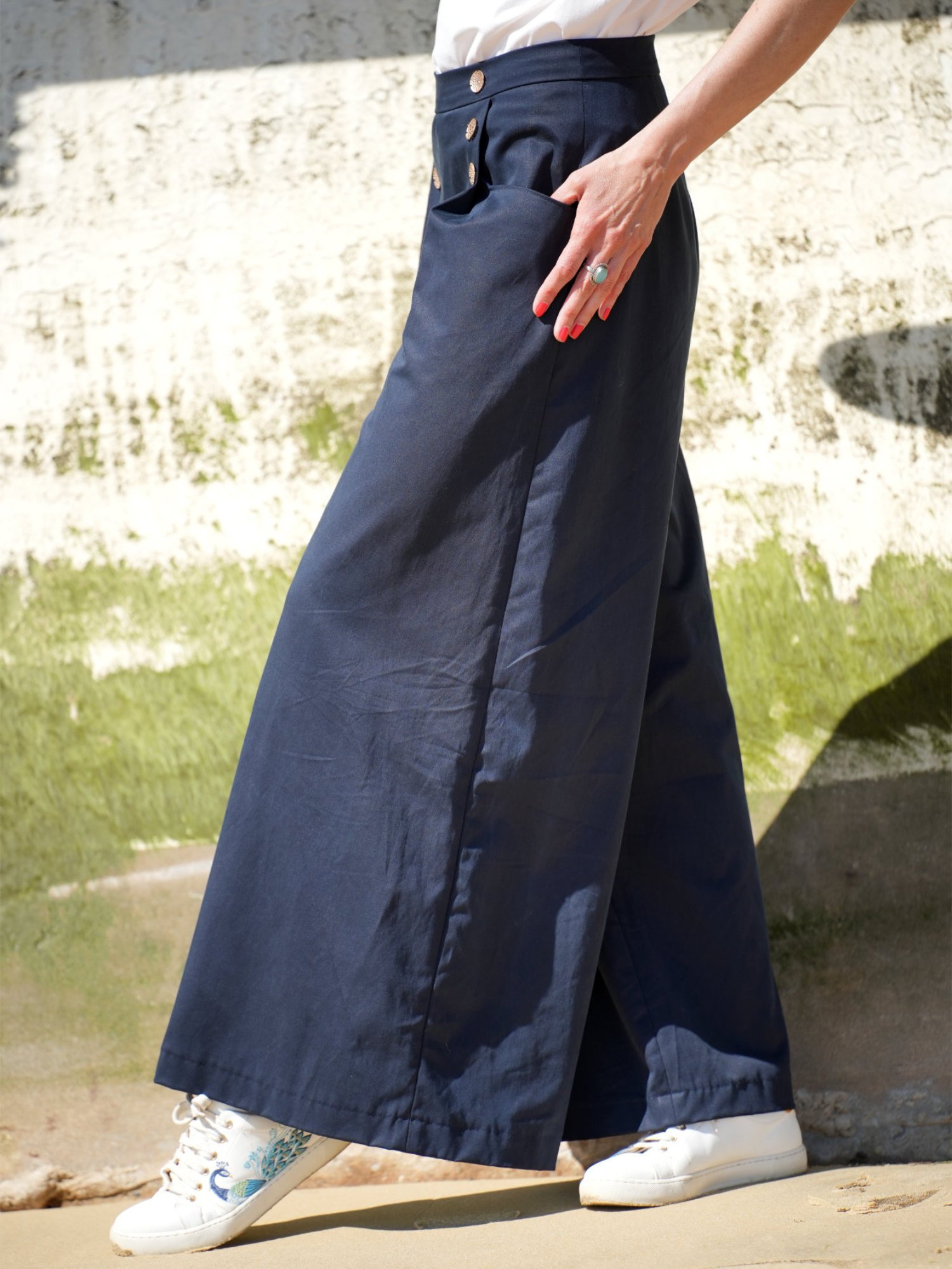 Patron pantalon large fluide PDF - jupe culotte - OLESON - femme (A4 compatible US Letter, A0) – Image 2