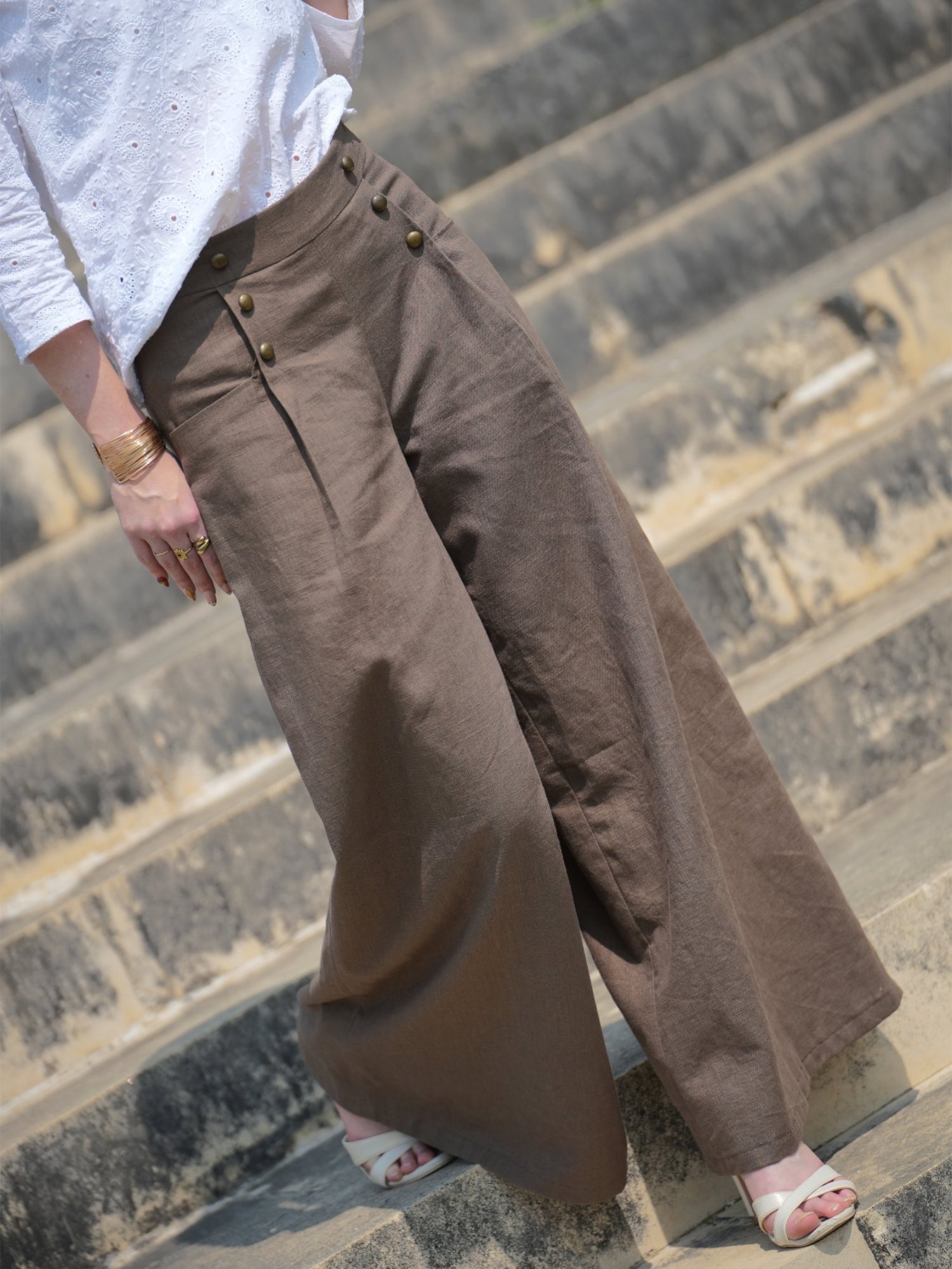 Patron pantalon large fluide PDF - jupe culotte - OLESON - femme (A4 compatible US Letter, A0) – Image 5