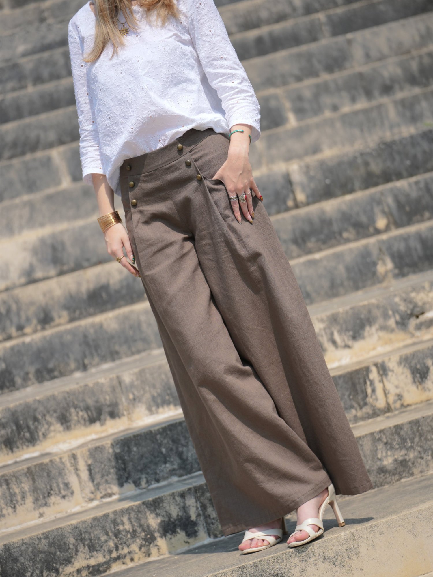 Patron pantalon large fluide PDF - jupe culotte - OLESON - femme (A4 compatible US Letter, A0) – Image 8