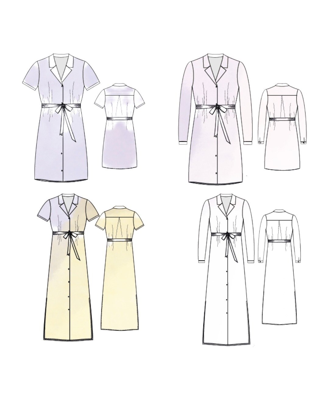Patron couture PDF - Robe Chemise - Abby - Femme (A0, A4, US Letter) – Image 6