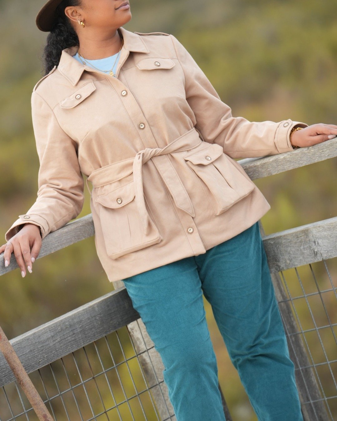 Patron couture PDF - Veste saharienne - BELLONIE - femme (A4 compatible US Letter, A0)