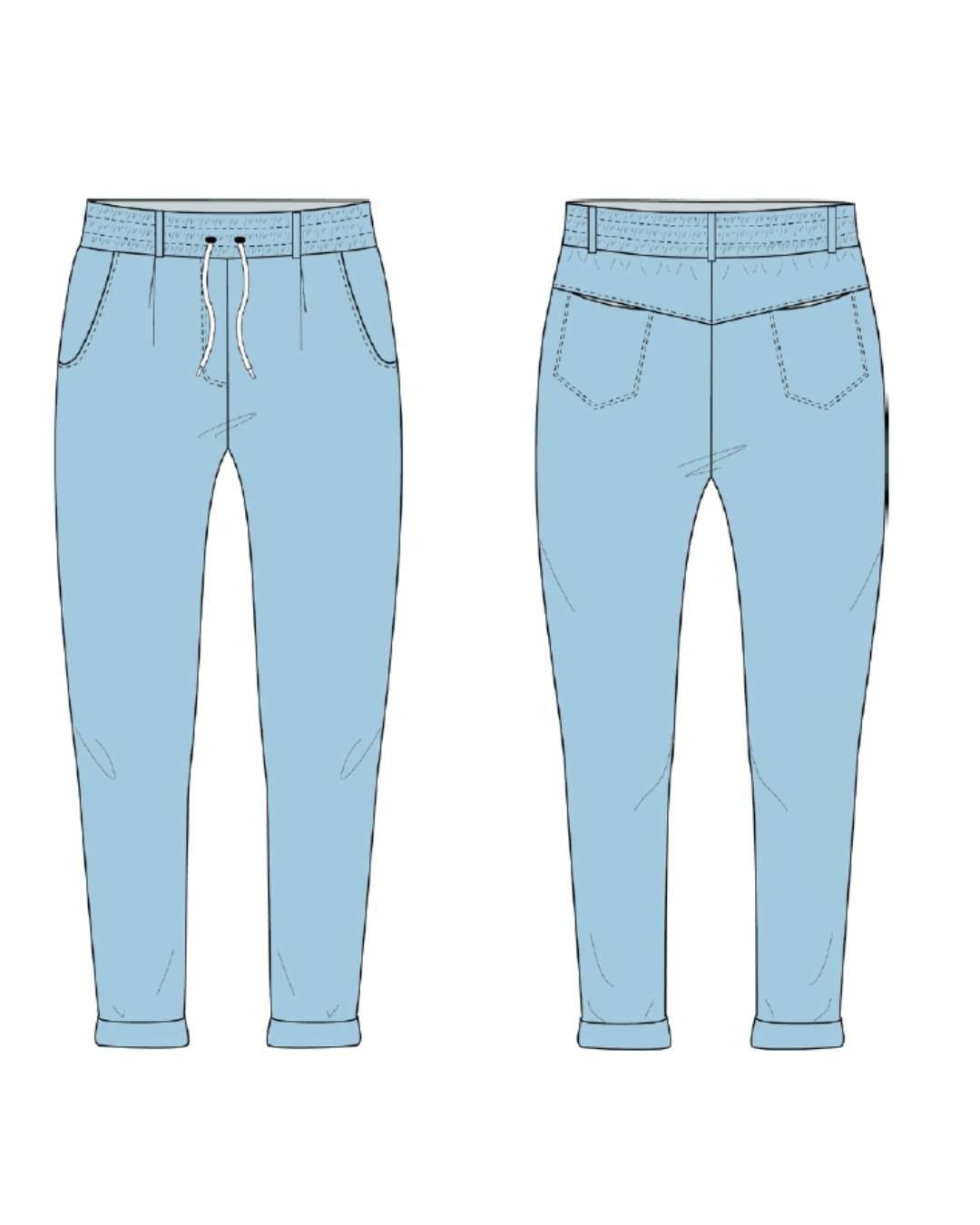 Patron pantalon PDF - pantalon coupe carotte - Sprint - femme (A0, A4, VP) – Image 9