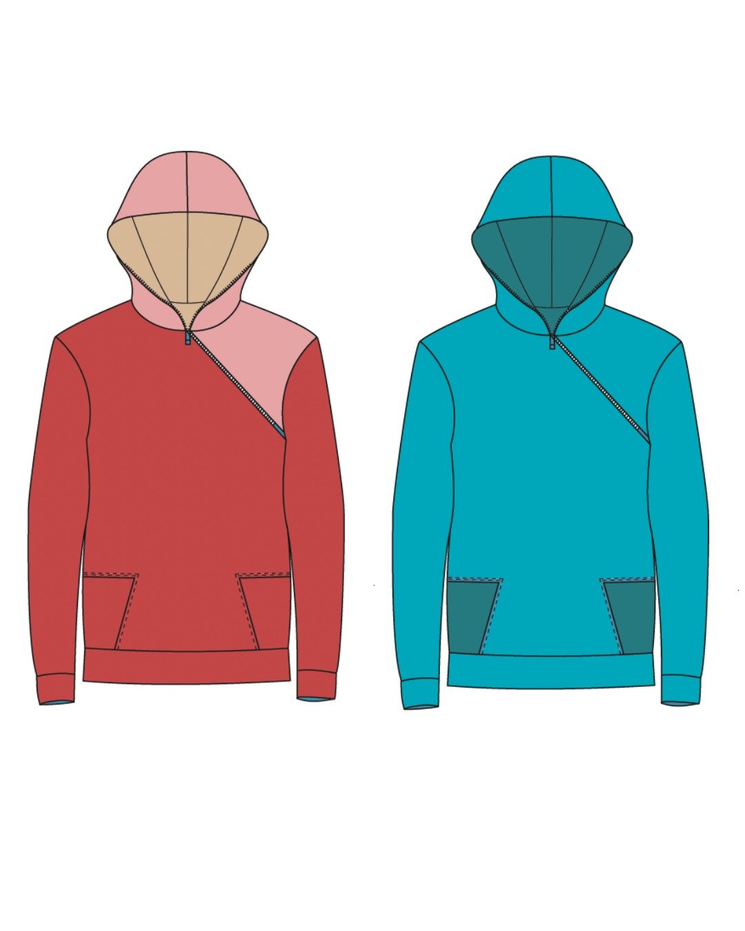 Patron couture PDF - sweat - Zip-Zag - mixte (A0, A4, VP) – Image 6