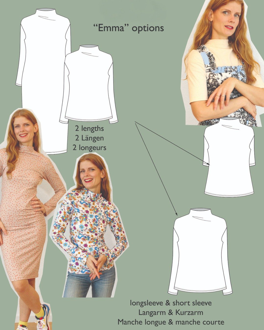 Patron couture PDF - T-Shirt/ Robe - Emma - femme (A4, A0, VP) – Image 12