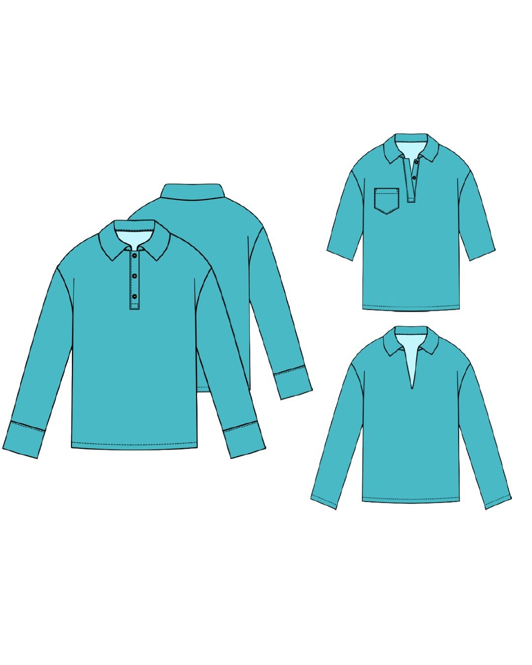 Patron couture PDF - polo - Galah - femme (A0, A4, VP) – Image 10