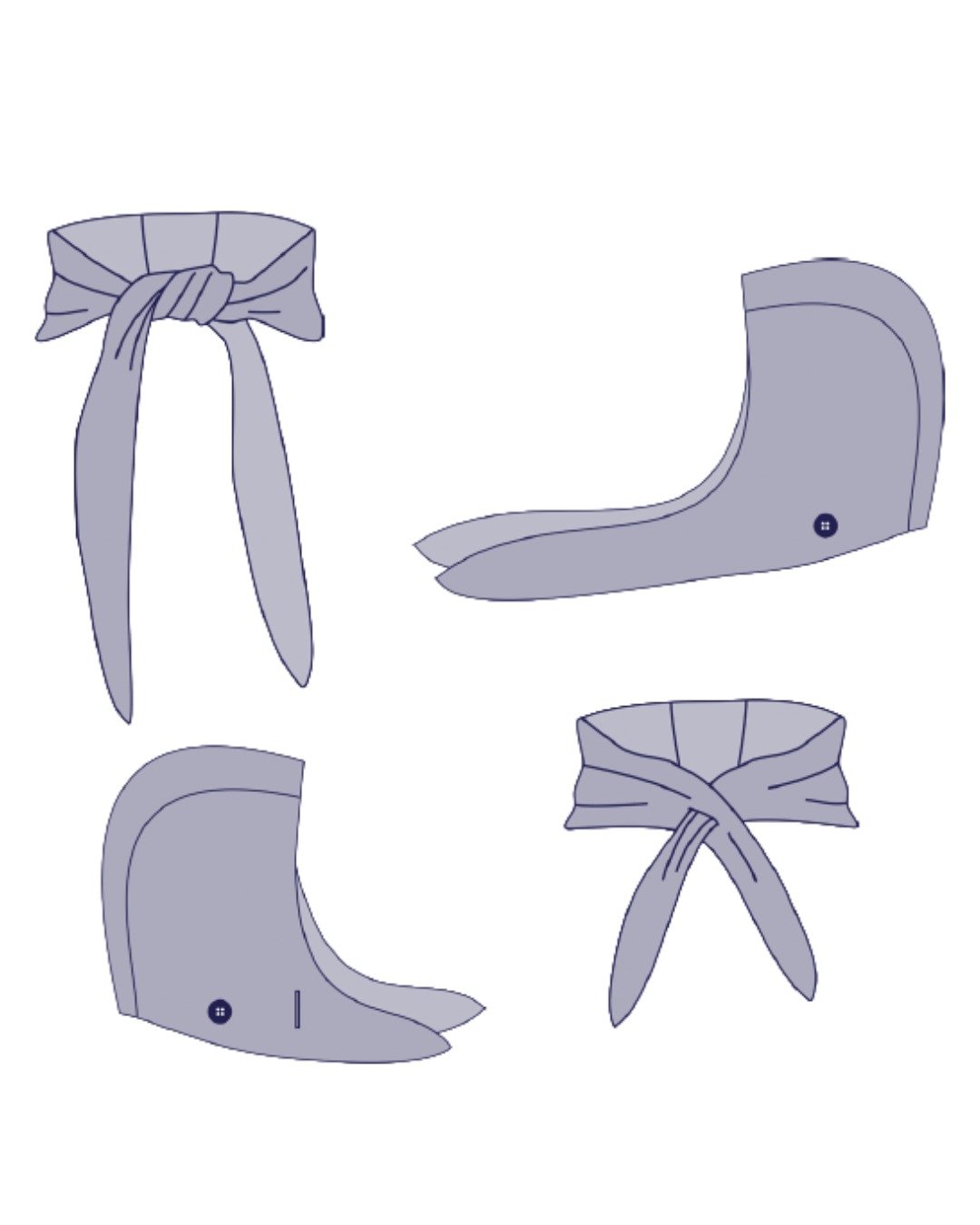 Patron couture PDF - capuche écharpe - Aurora (A0, A4) – Image 8