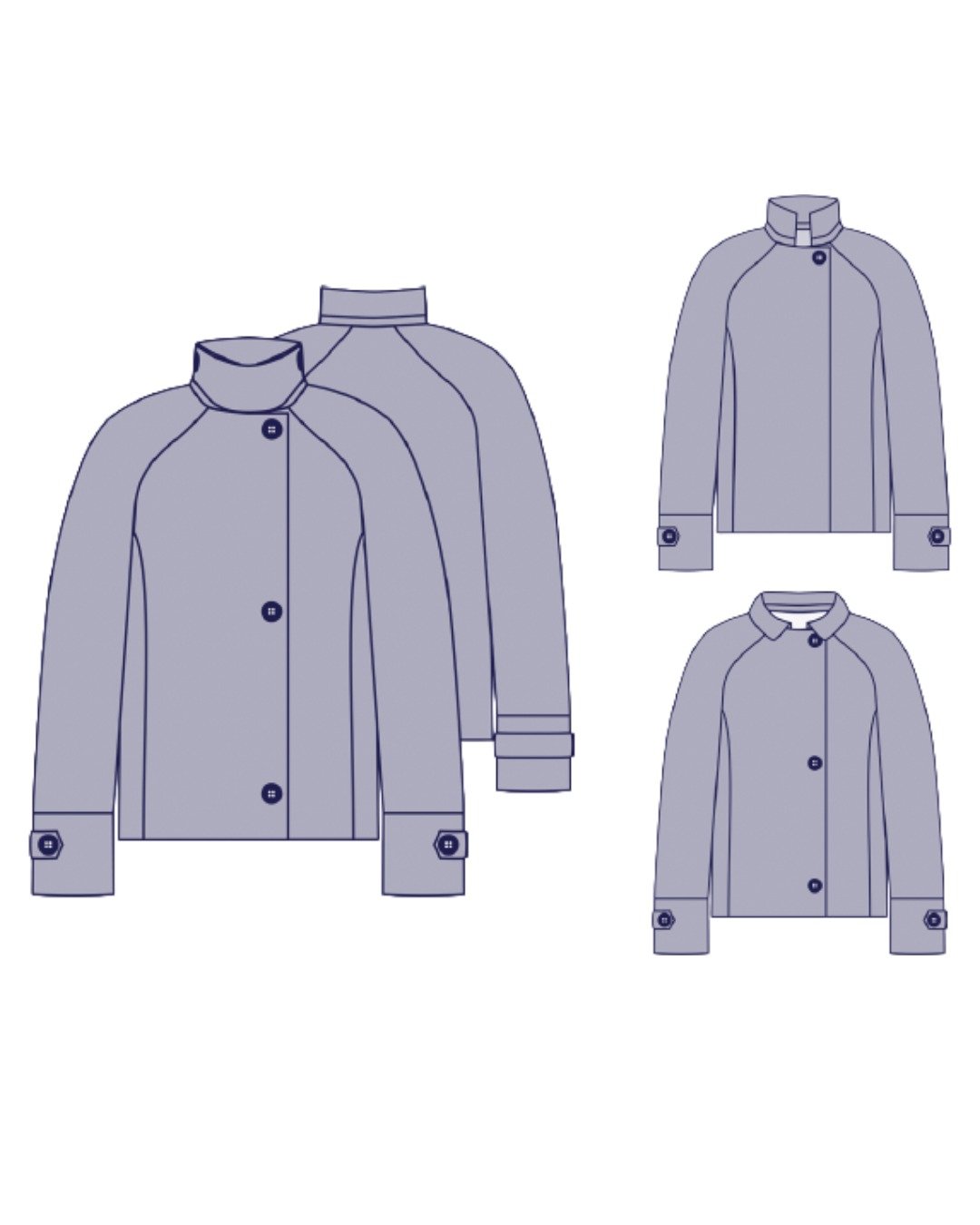Patron couture PDF - manteau - Ocelot - femme (A0, A4) – Image 8