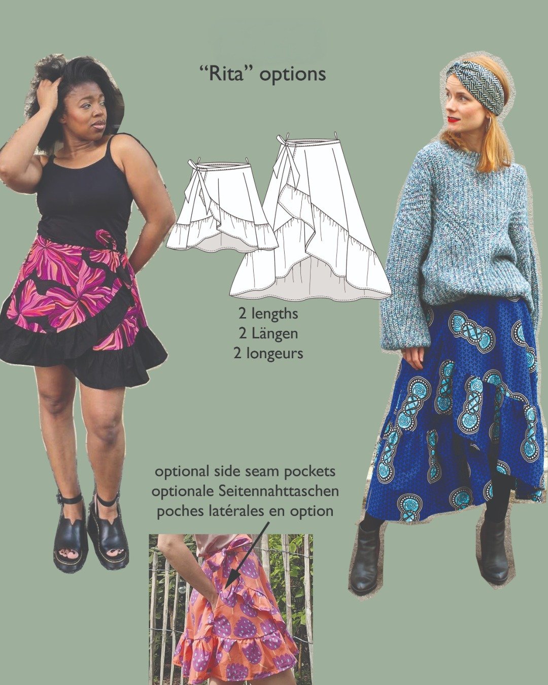 Patron couture PDF - jupe portefeuille à volant - Rita - femme (A4, A0, VP) – Image 11
