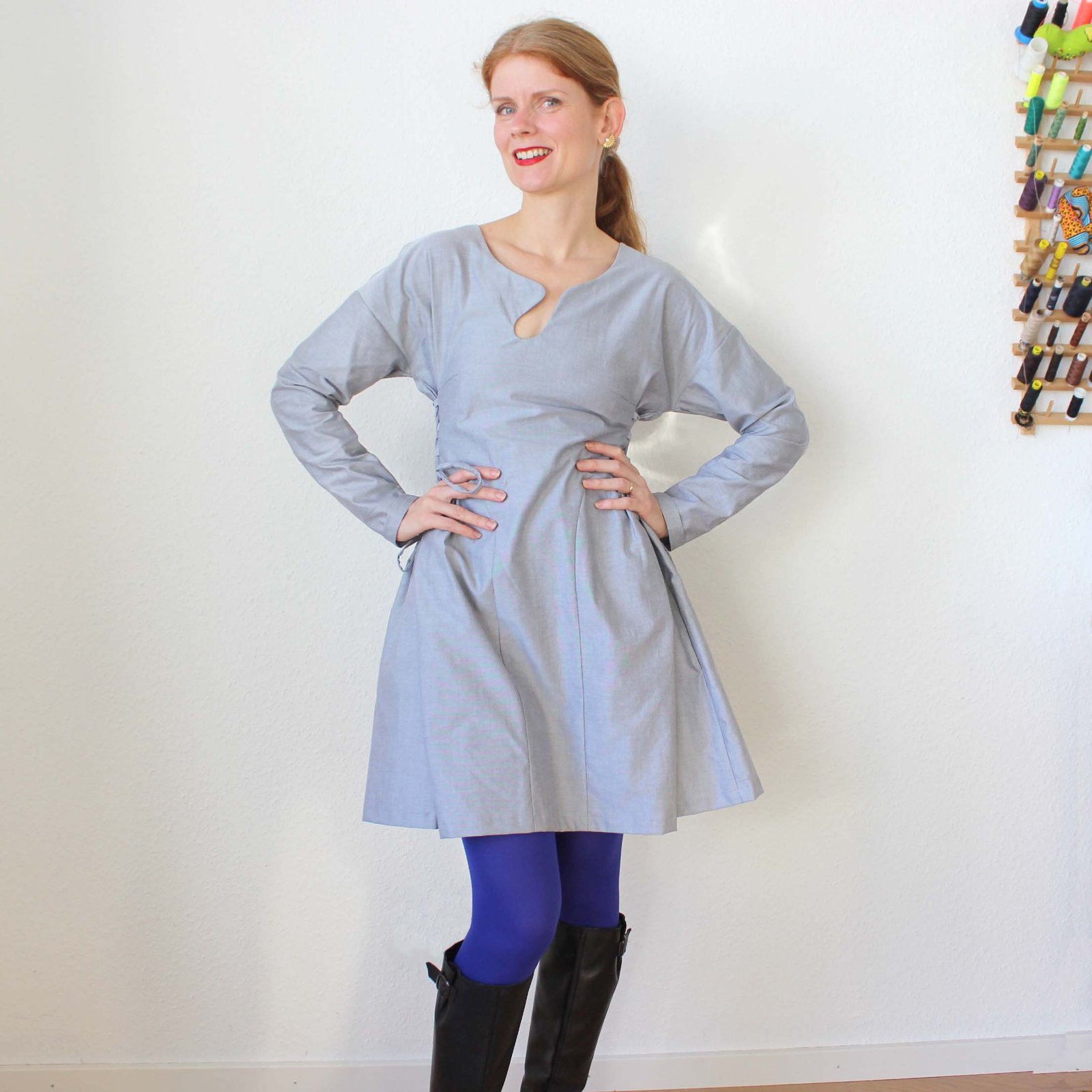 Patron couture PDF - robe, top, AVEC manches - Leah avec manches - femme (A4, A0, VP)