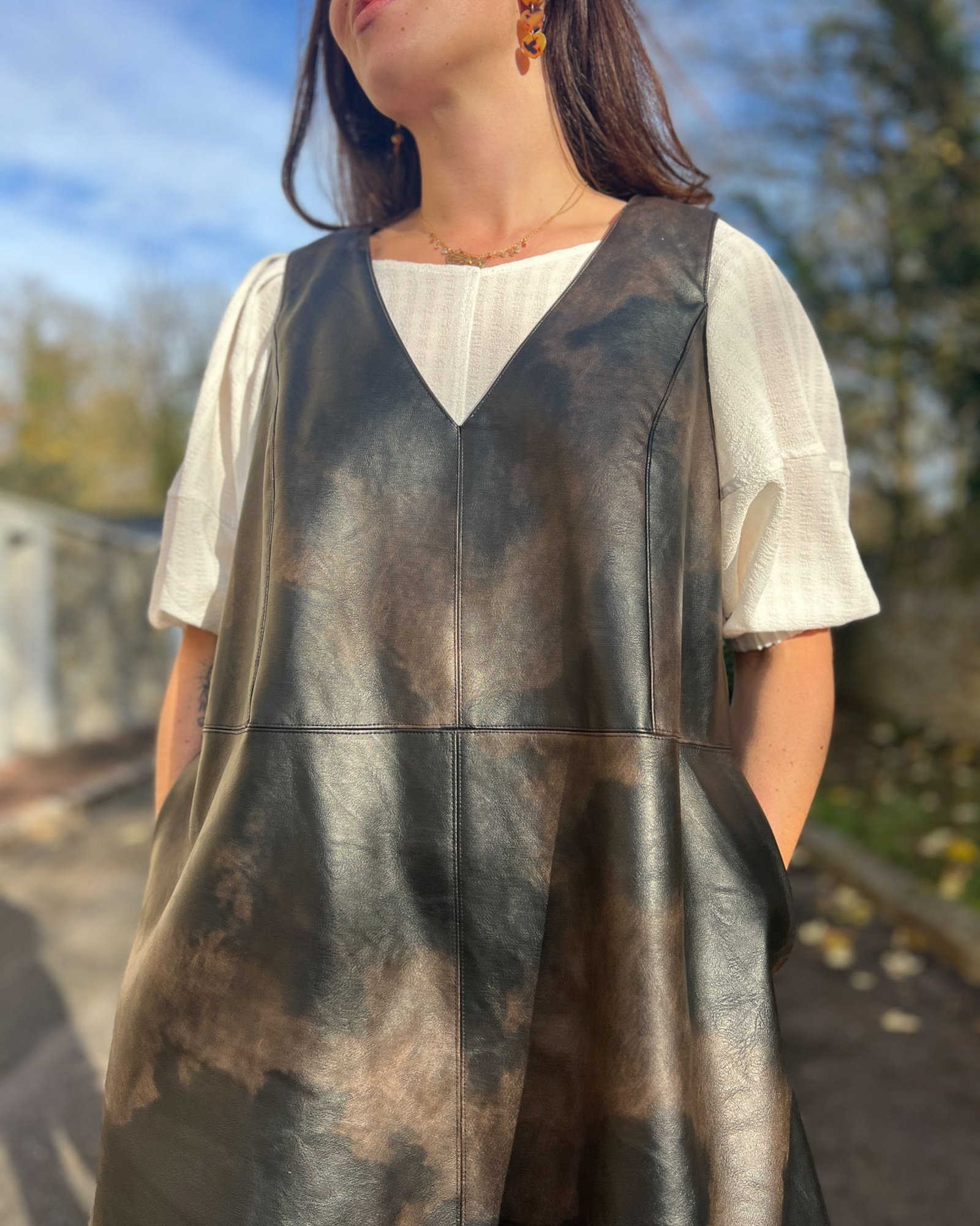Patron couture PDF - robe chasuble - Pinafore - femme (A4, A0)