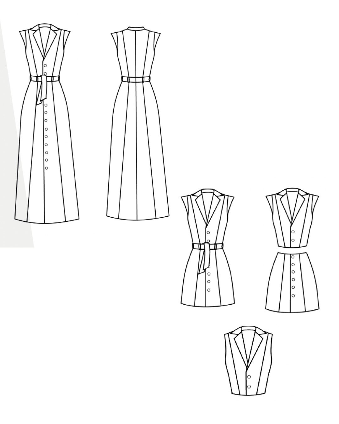 Patron couture PDF - robe top jupe rétro - Hélène - femme (A4, A0) – Image 5