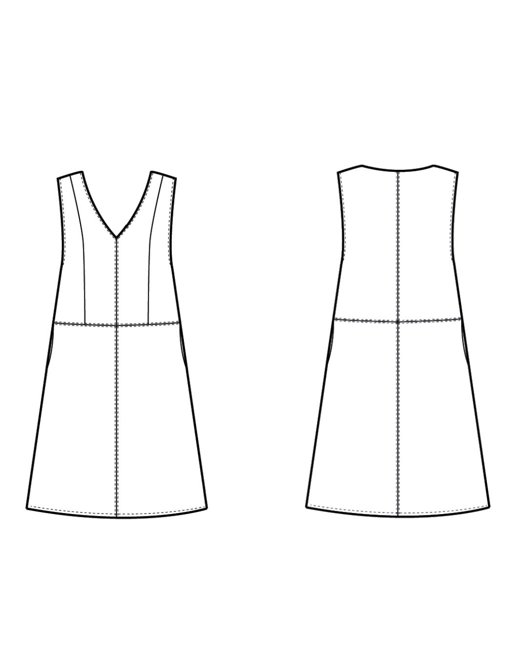 Patron couture PDF - robe chasuble - Pinafore - femme (A4, A0) – Image 6