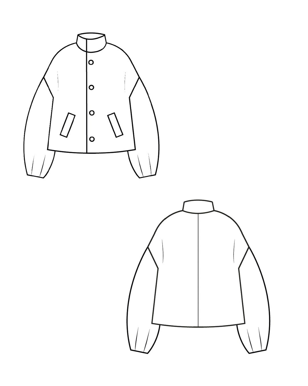 Patron couture PDF - manteau - Sari - femme (A4, A0) – Image 8
