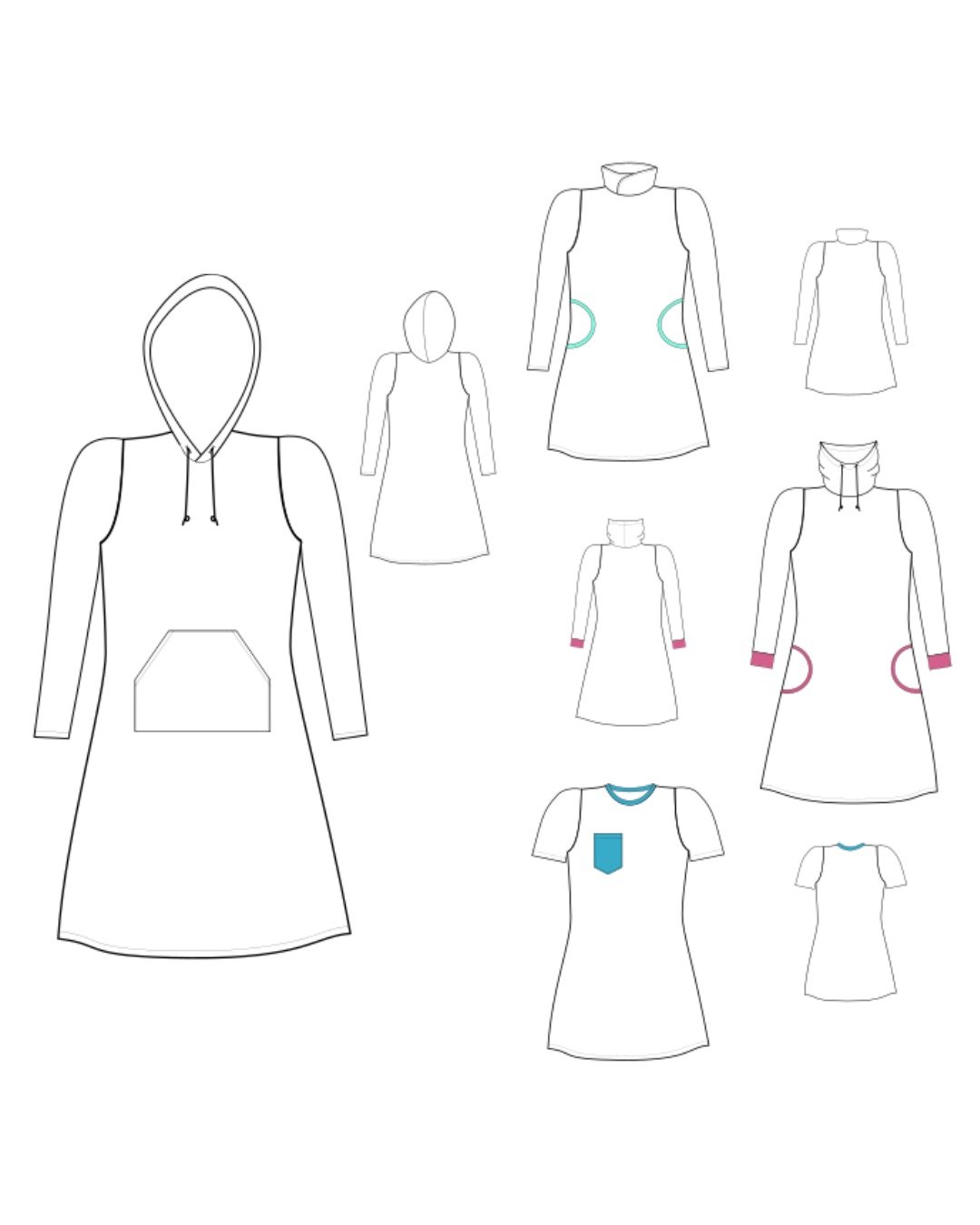 Patron couture PDF - robe-sweat - MILA - femme (A4, A0, US Letter) – Image 10