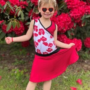 Patron couture PDF - robe cache-cœur - Mini SANDY - enfant (A4, A0, US Letter, VP)