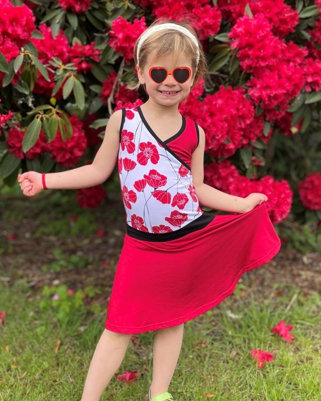 Patron couture PDF - robe cache-cœur - Mini SANDY - enfant (A4, A0, US Letter, VP)
