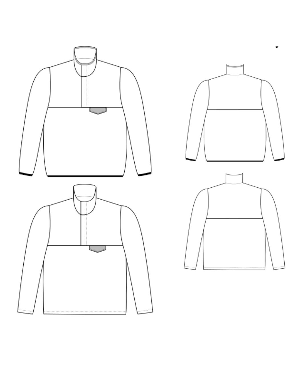 Patron couture PDF - polaire - Mini SHERPA - enfant (A4, A0, US Letter, VP) – Image 8