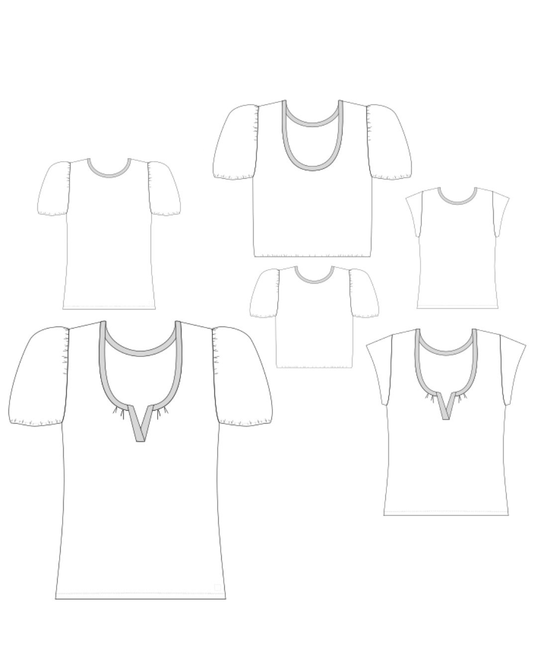 Patron couture PDF - top - Mini-ELEA - enfant (A4, A0, US Letter, VP) – Image 11