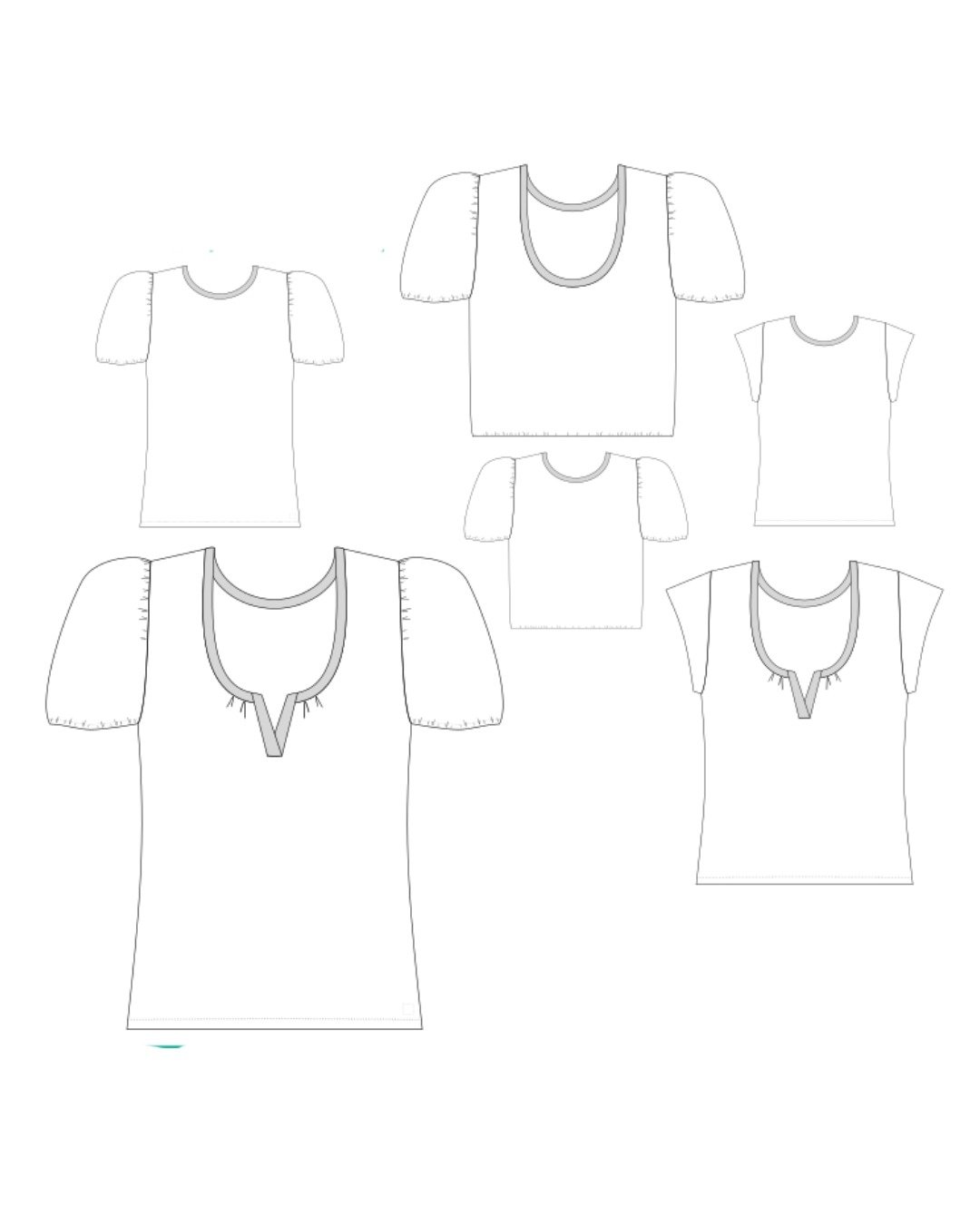 Patron couture PDF - top - ELEA - femme (A4, A0, US Letter, VP) – Image 10