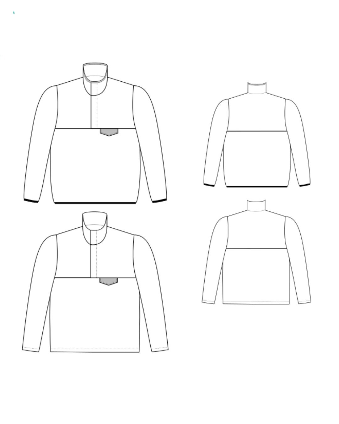 Patron couture PDF - polaire - SHERPA - mixte (A4, A0, US Letter, VP) – Image 13