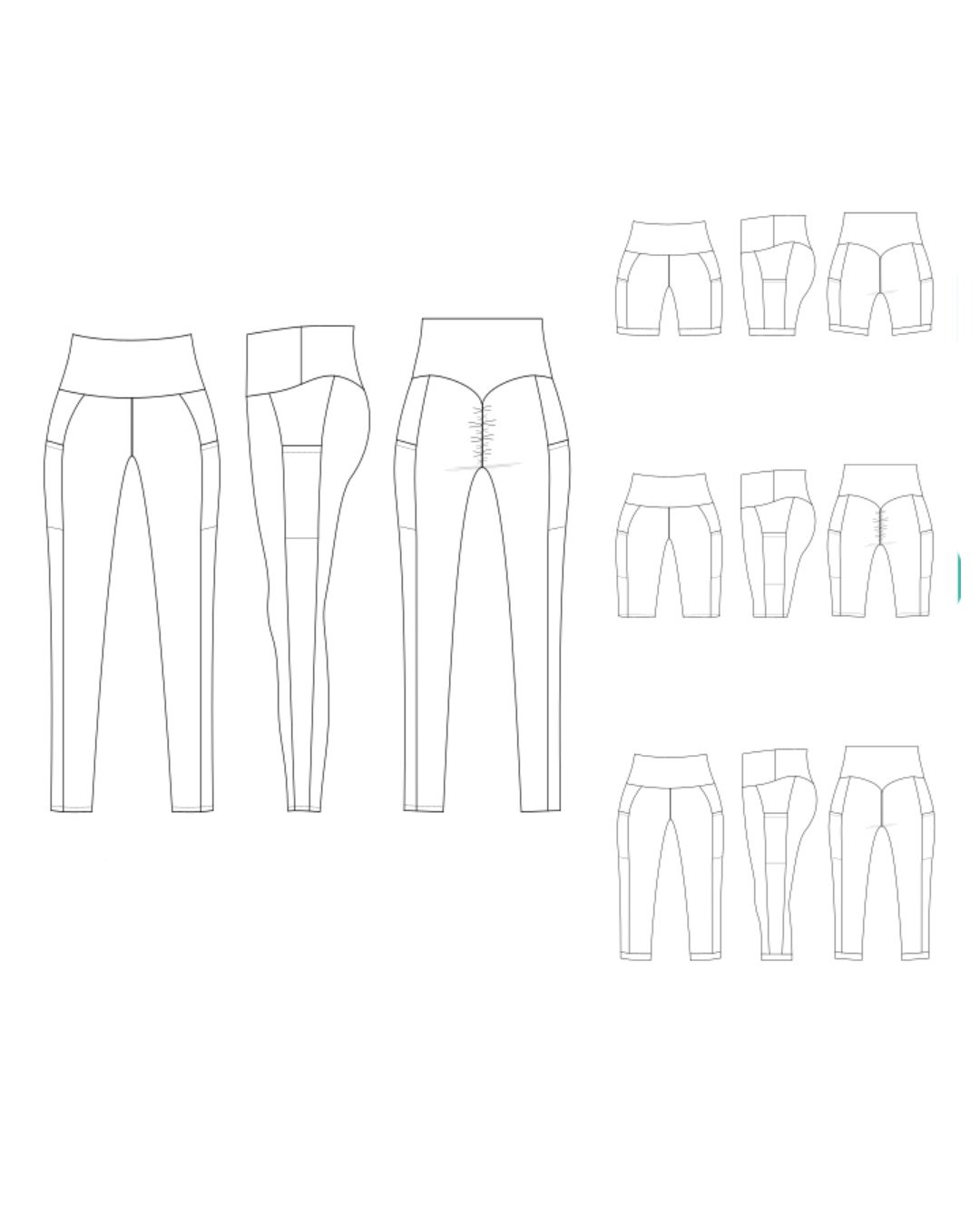 Patron couture PDF - legging - KIM - femme (A4, A0, US Letter) – Image 12