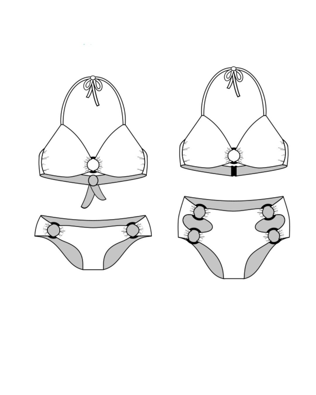 Patron maillot de bain 2 pièces PDF - maillot de bain - MELINA - femme (A4, A0, US Letter, VP) – Image 11