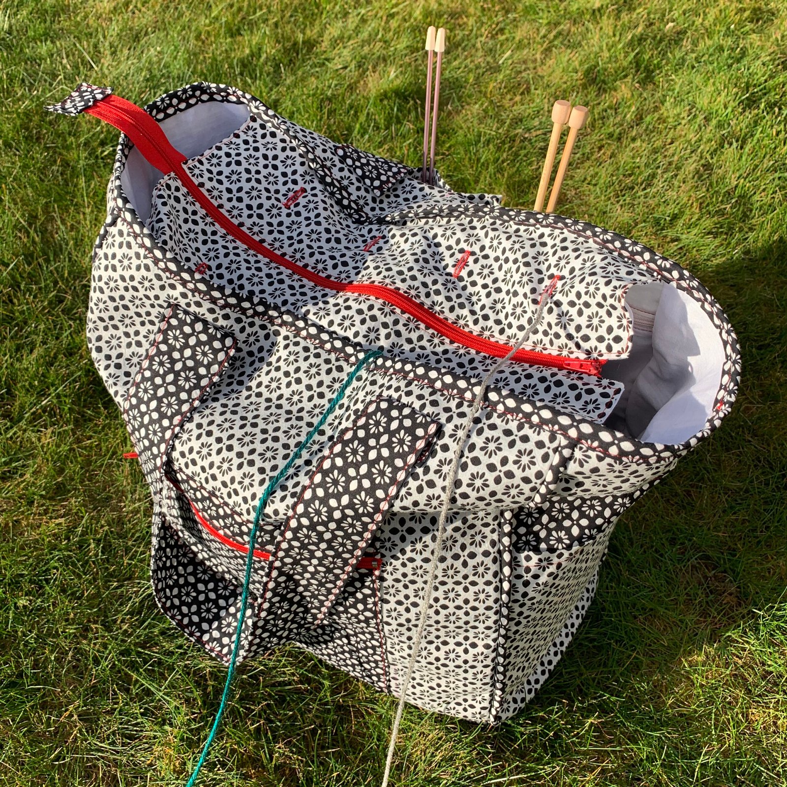 Patron couture PDF - sac de rangement tricot - GRAND-MAMAN (A4, A0, US Letter)