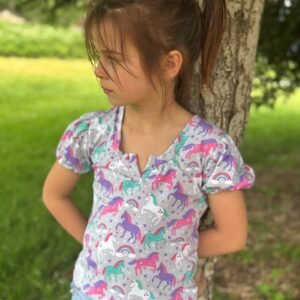 Patron couture PDF - top - Mini ELEA - enfant (A4, A0, US Letter, VP)